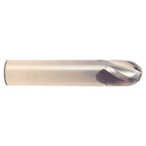 3/64" Cut Dia x 3/32" Flute Length x 1-1/2" OAL Solid Carbide End Mills, Stub Length, Single End Ball, 3 Flute, Uncoated (Qty. 1)