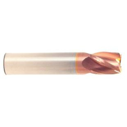 1/2" Cut Dia x 5/8" Flute Length x 2-1/2" OAL Solid Carbide End Mills, Stub Length, Single End Square, 4 Flute, TiCN Coated (Qty. 1)