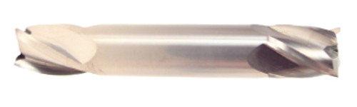 7/16" Cut Dia x 9/16" Flute Length x 2-3/4" OAL Solid Carbide End Mills, Stub Length, Double End Square, 2 Flute, Uncoated (Qty. 1)