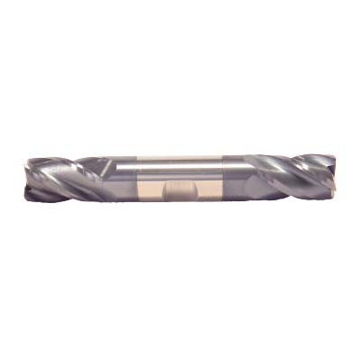 7/16" Cut Dia x 1/2" Shank Diameter x 7/8" Flute Length x 4" OAL Solid Carbide End Mills, Double End Square - w/ Weldon Flats, 2 Flute, AlTiN - Hard Coat (Qty. 1)