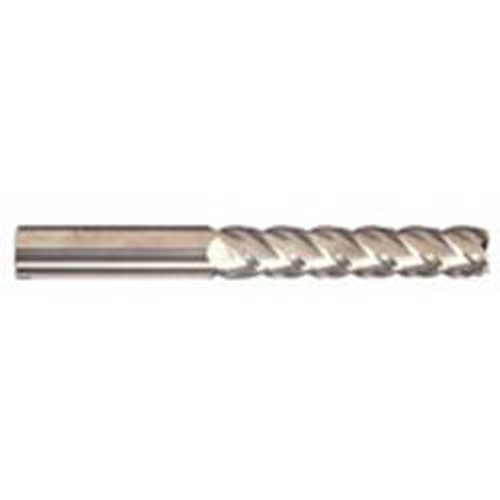 5/8" Cut Dia x 5" Flute Length x 8" OAL Solid Carbide End Mills, Extra-Extra Long Length, Single End Square, 2 Flute, Uncoated (Qty. 1)