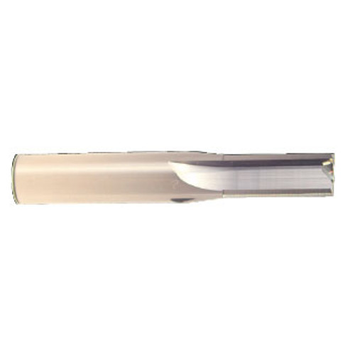 3/8" Cut Dia x 1" Flute Length x 2-1/2" OAL Solid Carbide End Mills, Straight Flute, Single End, 2 Flute, Uncoated (Qty. 1)