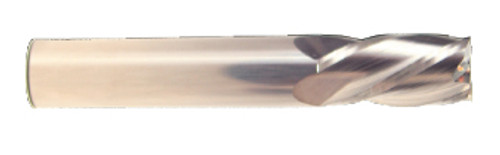 3/16" Cut Dia x 5/8" Flute Length x 2" OAL Solid Carbide End Mills, Left Hand, Single End Square, 4 Flute, Uncoated (Qty. 1)