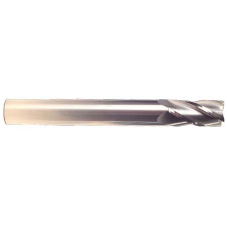 5/16" Flute Dia x 5/16" Shank Dia x 13/16" Length of Cut x 4" OAL Solid Carbide End Mills, Long Reach, Single End Ball, 4 Flute, AlTiN - Hard Coat (Qty. 1)