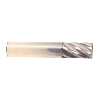 1/2" Cut Dia x 5/8" Flute Length x 2-1/2" OAL Solid Carbide End Mills, Stub Length, High Performance, Single End Square, 4 Flute, AlTiN - Hard Coat (Qty. 1)