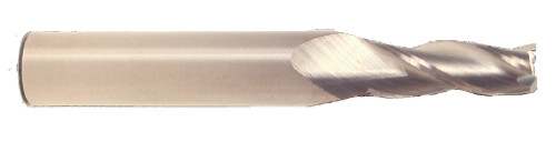 1/2 Degree Taper Angle per Side x 3/8" Shank Diameter x 3" OAL Solid Carbide Tapered End Mills, Single End, 3 Flute, Uncoated