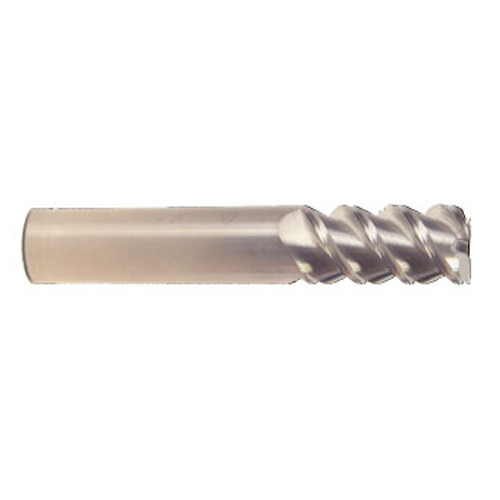 1" Flute Dia x 1" Shank Dia x 1-1/2" Cut Length x 4" OAL Solid Carbide End Mills, Spoon Cutter, 60 Degree Helix, Single End Square, 4 Flute, ZrN Coated (Qty. 1)