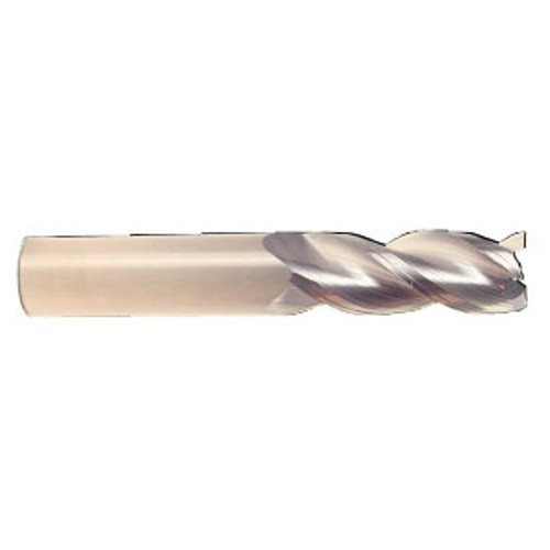 3/4" Flute Dia x 3/4" Shank Dia x 3" Cut Length x 6" OAL Solid Carbide End Mills, Spoon Cutter, 38 Degree Helix, Single End Square, 3 Flute, Uncoated (Qty. 1)