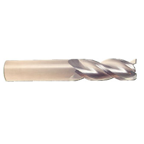 1/8" Flute Dia x 1/8" Shank Dia x 1/4" Cut Length x 1-1/2" OAL Solid Carbide End Mills, Spoon Cutter, 35 Degree Helix, Single End Square, 3 Flute, AlTiN - Hard Coat (Qty. 1)