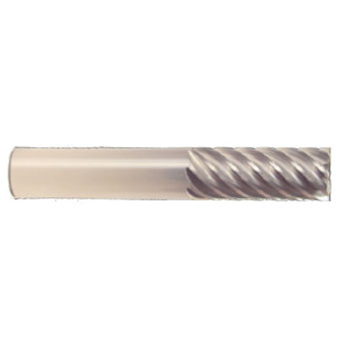 5/16" Flute Dia x 5/16" Shank Dia x 13/16" Cut Length x 2-1/2" OAL Solid Carbide Tough End Mills, 45 Degree Helix, Single End Square, 5 Flute, Uncoated (Qty. 1)