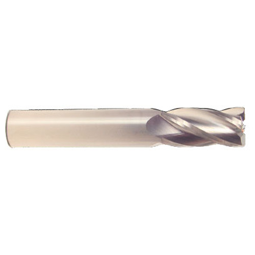 1/8" Cut Dia x 1" Flute Length x 3" OAL Solid Carbide Corner Radius End Mills, Single End Square, 2 Flute, Uncoated