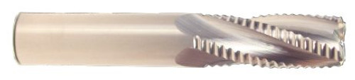 1/4" Cut Dia x 3/4" Flute Length x 2-1/2" OAL Length Solid Carbide Roughing "Hog" End Mills, Single End Square, 4 Flute, Uncoated (Qty. 1) 1/4" Cut Dia x 3/4" Flute Length x 2-1/2" OAL Length Solid Carbide Roughing "Hog" End Mills, Single End Square, 4 Flute, Uncoated (Qty. 1)