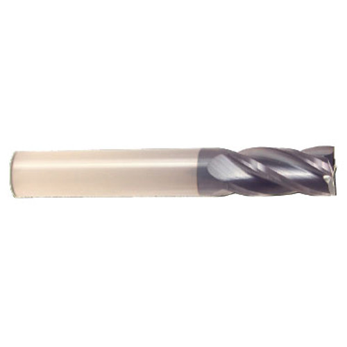 1.5 mm Dia x 5 mm Flute Length x 38 mm OAL Solid Carbide End Mills, Single End Square, 2 Flute, AlTiN - Hard Coat (Qty. 1)