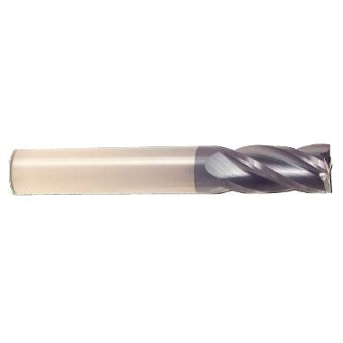 12 mm Dia x 25 mm Flute Length x 75 mm OAL Solid Carbide End Mills, Single End Square, 4 Flute, AlTiN - Hard Coat (Qty. 1)