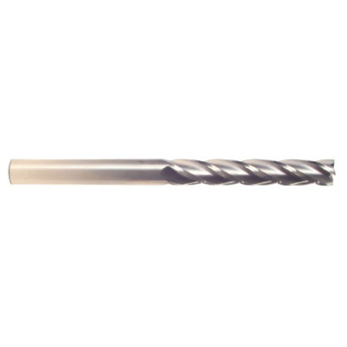 6 mm Dia x 50 mm Flute Length x 100 mm OAL Solid Carbide End Mills, Long Length, Single End Square, 2 Flute, Uncoated (Qty. 1)