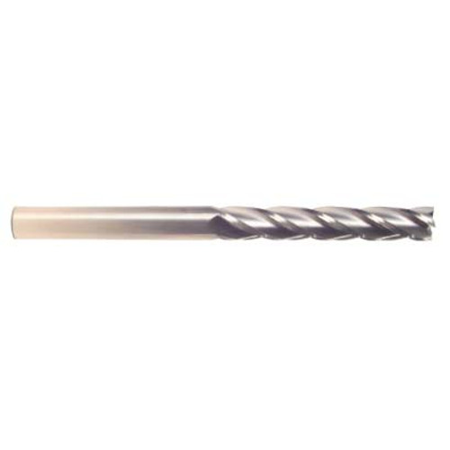 14 mm Dia x 50 mm Flute Length x 125 mm OAL Solid Carbide End Mills, Long Length, Single End Square, 4 Flute, Uncoated (Qty. 1)