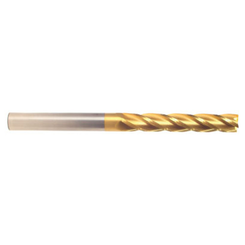 18 mm Dia x 75 mm Flute Length x 150 mm OAL Solid Carbide End Mills, Long Length, Single End Square, 2 Flute, TiN Coated (Qty. 1)