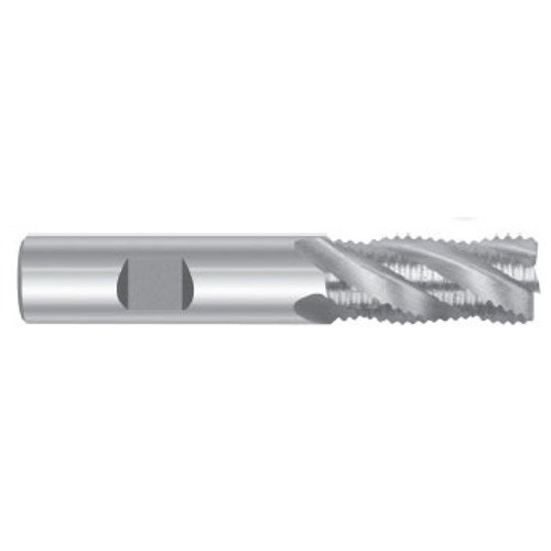 2" Cut Dia x 2" Shank Diameter x 6" Cut Length x 9-3/4" OAL M-42 Cobalt End Mills, 8 Flute Fine Pitch Knuckle, Non-Center Cut, TiAlN Coated (Qty. 1) 2" Cut Dia x 2" Shank Diameter x 6" Cut Length x 9-3/4" OAL M-42 Cobalt End Mills, 8 Flute Fine Pitch Knuckle, Non-Center Cut, TiAlN Coated (Qty. 1)