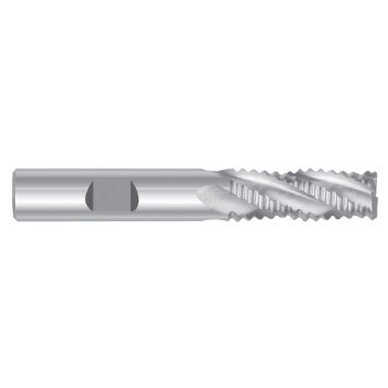 1-1/2" Cut Dia x 1-1/4" Shank Dia x 3" Cut Length x 5-1/2" OAL M-42 Cobalt End Mills, 6 Flute Coarse Pitch Knuckle, Non-Center Cut, TiAlN Coated (Qty. 1)