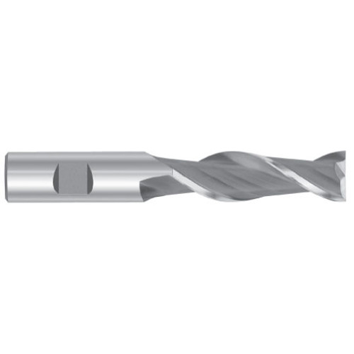 3/8" Cut Dia x 3/8" Shank Dia x 2-1/2" Cut Length x 4-1/4" OAL M-7 HSS End Mills, 2 Flute Aluminum 37 Degree Helix, Center Cut, Uncoated (Qty. 1)