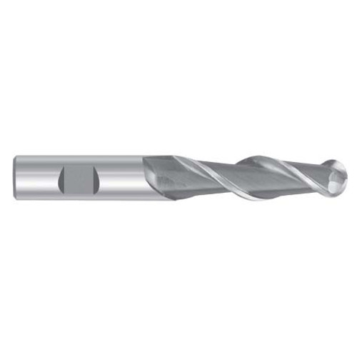 1/2" Cut Dia x 1/2" Shank Dia x 3" Cut Length x 5" OAL M-7 HSS End Mills, 2 Flute Aluminum 37 Degree Helix, Ball End, Uncoated (Qty. 1) 1/2" Cut Dia x 1/2" Shank Dia x 3" Cut Length x 5" OAL M-7 HSS End Mills, 2 Flute Aluminum 37 Degree Helix, Ball End, Uncoated (Qty. 1)