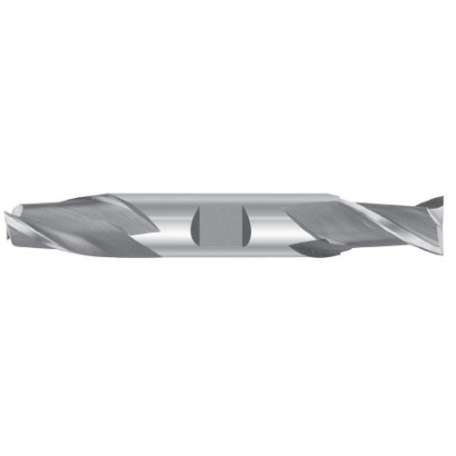 3/8" Cut Dia x 3/8" Shank Dia x 9/16" Cut Length x 3-1/8" OAL M-7 HSS End Mills, 2 Flute Double End Center Cut, TiAlN Coated (Qty. 1) 3/8" Cut Dia x 3/8" Shank Dia x 9/16" Cut Length x 3-1/8" OAL M-7 HSS End Mills, 2 Flute Double End Center Cut, TiAlN Coated (Qty. 1)