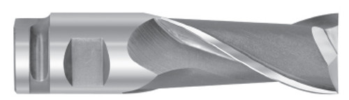 2" Cut Dia x 2" Shank Dia x 2" Cut Length x 5-3/4" OAL M-7 HSS End Mills, 2 Flute Heavy Duty w/ Sure-Lock Shank, Center Cut, Uncoated (Qty. 1)