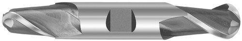 1/8" Cut Dia x 3/8" Shank Dia x 3/8" Cut Length x 3-1/16" OAL M-7 HSS End Mills, 2 Flute, Double End Ball, Uncoated (Qty. 1)