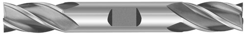 3/16" Cut Dia x 3/8" Shank Dia x 1/2" Cut Length x 3-1/4" OAL M-7 HSS End Mills, 4 Flute, Non-Center Cut, Double End, TiN Coated (Qty. 1)