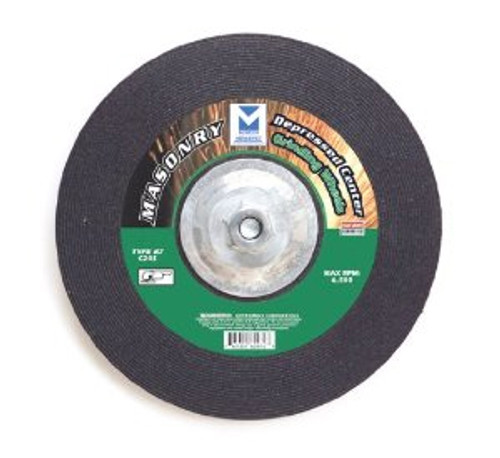 4-1/2" x 1/4" x 5/8" - 11  C24S T27 Depressed Center Grinding Wheel for Masonry - Single Grit, Mercer Abrasives 621070 (20/Pkg.)