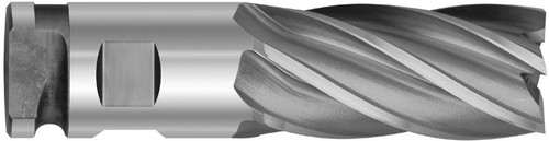 2" Cut Dia x 2" Shank Dia x 4" Cut Length x 7-3/4" OAL M-7 HSS Heavy Duty Sure-Lock End Mills, 6 Flute, Non-Center Cut, TiAlN Coated (Qty. 1)