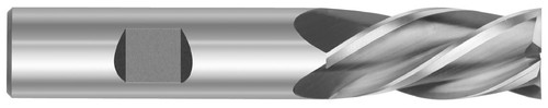 3/8" Cut Dia x 3/8" Shank Dia x 1-1/2" Cut Length x 3-1/4" OAL M-7 HSS End Mills, Right Hand Cut/Left Hand Spiral, 4 Flute, Non-Center Cut, Uncoated (Qty. 1)