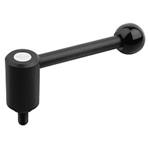 Kipp M8x15 Adjustable Tension Lever, External Thread, 0 Degrees, Size 1 (1/Pkg.), K0108.1082X15