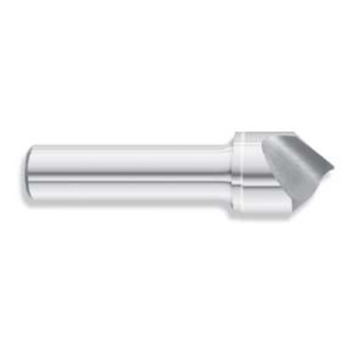 1/8" Body Dia. x 1/8" Shank Dia. x 1-1/2" OAL 60 Degree Solid Carbide Countersink, Single Flute (Qty. 1)