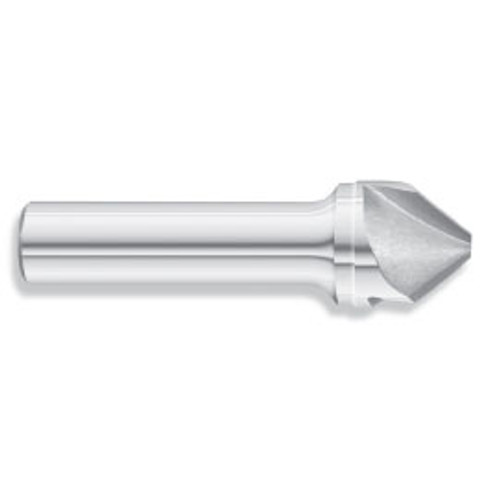 3/16" Body Dia. x 3/16" Shank Dia. x 2" OAL 60 Degree Solid Carbide Chatterless Countersink, 3 Flute (Qty. 1)