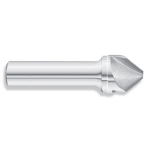 1-1/2" Body Dia. x 3/4" Shank Dia. x 3-1/2" OAL 60 Degree Solid Carbide Chatterless Countersink, 3 Flute (Qty. 1)