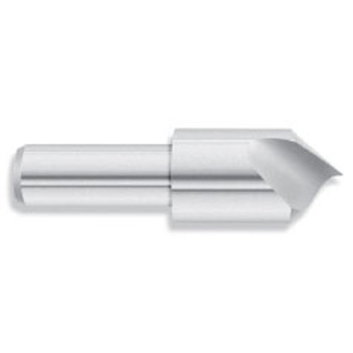 1/4" Body Dia. x 1/4" Shank Dia. x 2" OAL 60 Degree HSS Chatterless Countersink, Single Flute (Qty. 1)