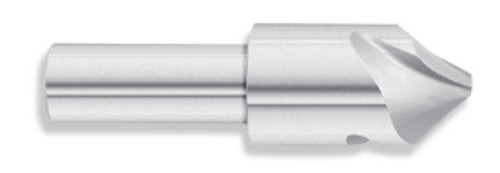 1/4" Body Dia. x 1/4" Shank Dia. x 2" OAL 60 Degree HSS Chatterless Countersink, 3 Flute (Qty. 1)