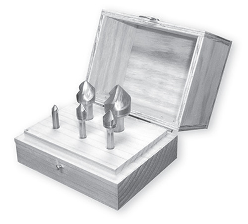 Solid Carbide Countersink Set, 3 Flute, 82 Degree (1/4", 3/8", 1/2", 3/4" & 1")