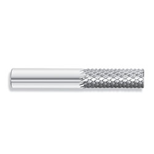 3/8" Cut Dia. x 1" Flute Length x 3/8" Shank Diameter x 2-1/2" OAL Solid Carbide All Purpose Router, Diamond Cut, Burr End (Qty. 1)