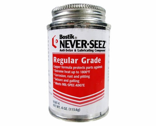 Never Seez Regalar Anti-Seize Lubricant in easy to use brush-top bottle.