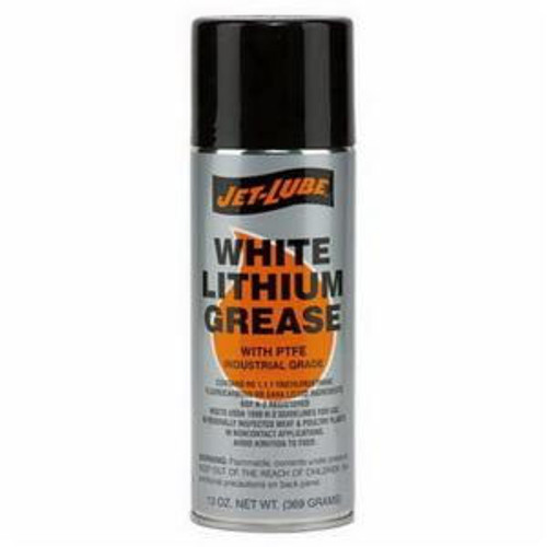 Jet Lube White Lithium Grease in convenient aerosol can.