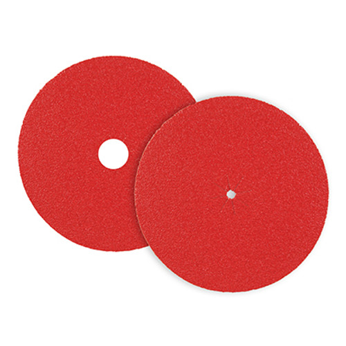 CeraFlame Premium Ceramic Floor Sanding Edger Discs - Bolt-On 7" x 7/8" Hole, Grit/ Weight: 40G, Mercer Abrasives 466040 (25/Pkg.)