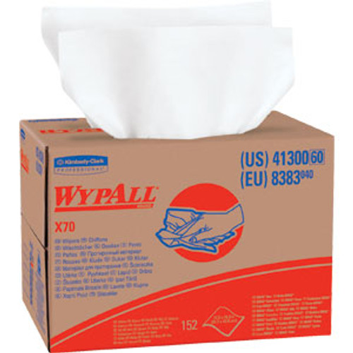 WypAll? X70 Wipers, Brag Box, White, 152/Box