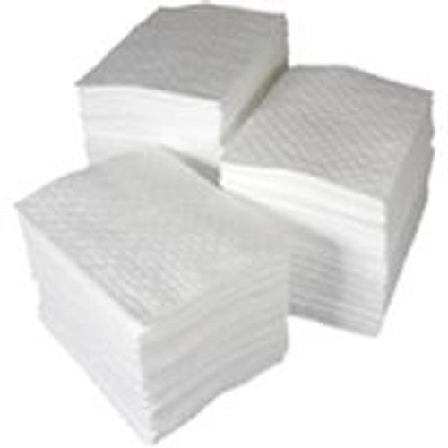 BASIC Oil Only Heavy-Weight Pads, 15" x 17", White, 100/Bale