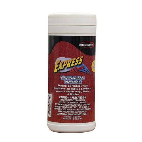 Express Wipes Vinyl & Rubber Protectant, 40 Container/6 Case