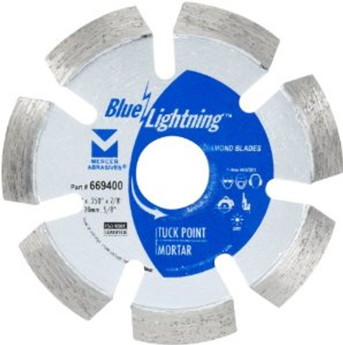 Tuck Point Diamond  Blades - 7" x .250 x 7/8", DIA, 5/8", Mercer Abrasives 669700 (Qty. 1)