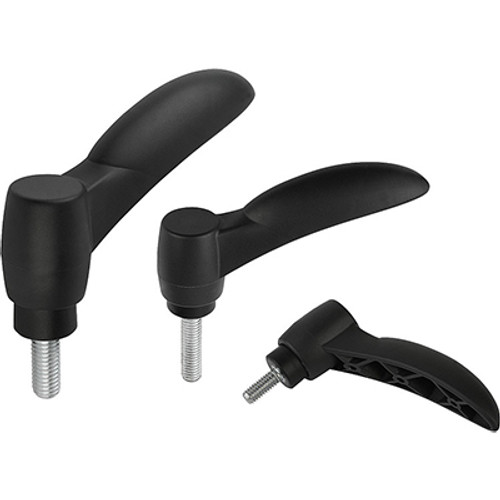 Kipp #10-32 Adjustable Handle ECO "Toucan", Plastic/Steel, Internal Thread, Size 2 (Qty. 1), K0252.2A11X20