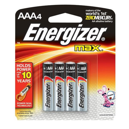 Energizer Max Alkaline AAA Batteries (4/Pkg.)