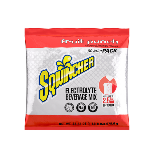 Sqwincher PowderPacks (Yields 2.5 gal), Fruit Punch (32/Case)